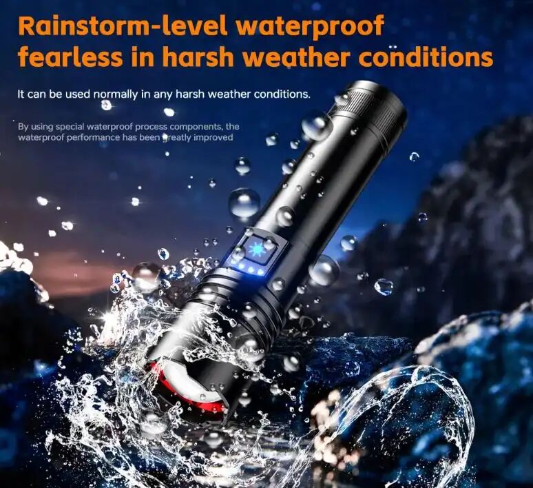 Lampe Torche Led Blanche Laser Multifonctionnelle Rechargeable, Ultra-lumineuse Avec Chargement
