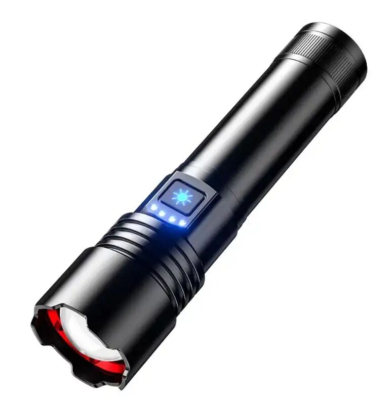 Lampe Torche Led Blanche Laser Multifonctionnelle Rechargeable, Ultra-lumineuse Avec Chargement