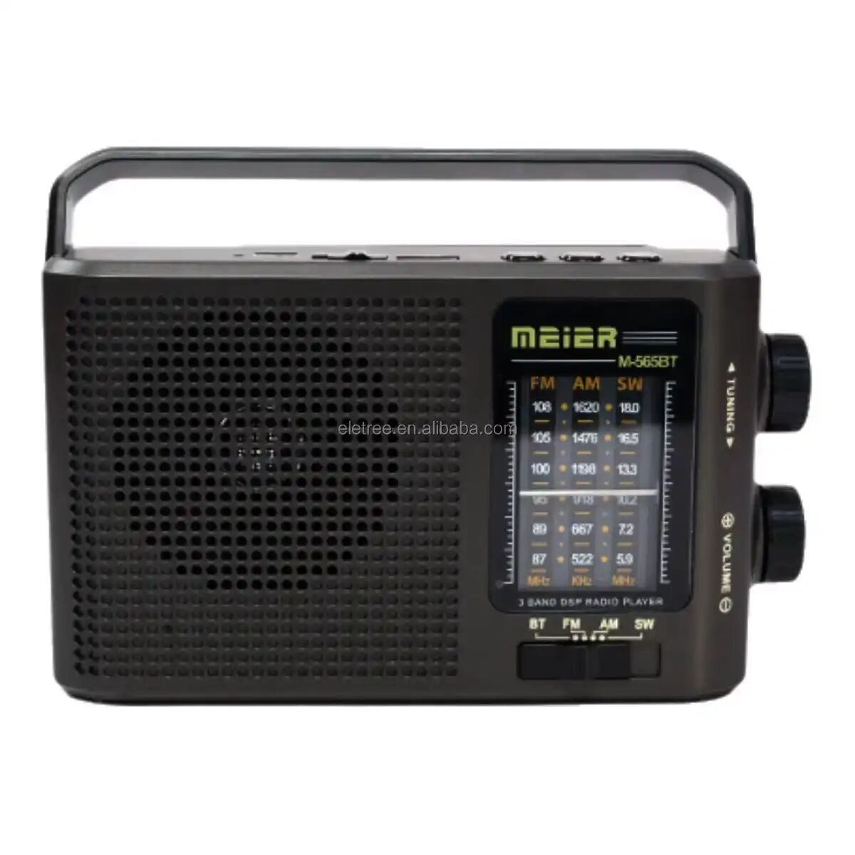 Radio Portable Am/fm Usb Mp3 Rechargeable Rétro Avec Lampe Torche