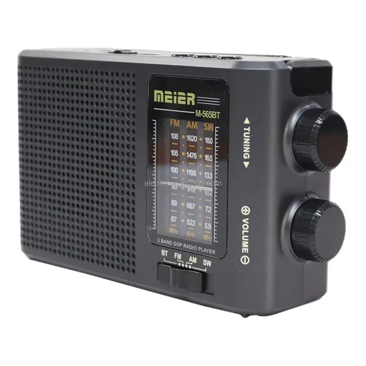 Radio Portable Am/fm Usb Mp3 Rechargeable Rétro Avec Lampe Torche