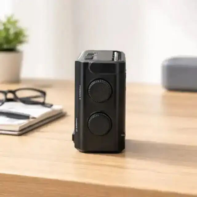 Radio Portable Am/fm Usb Mp3 Rechargeable Rétro Avec Lampe Torche thumbnail 4