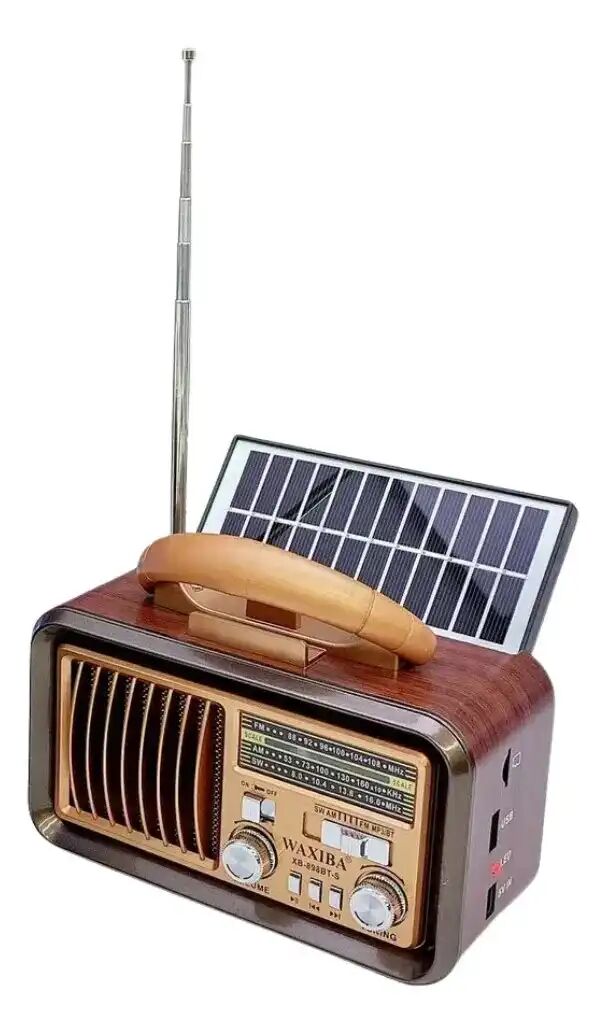Radio Rétro Bluetooth Am/fm/sw Multifonction Avec Horloge Et Lampe Torche
