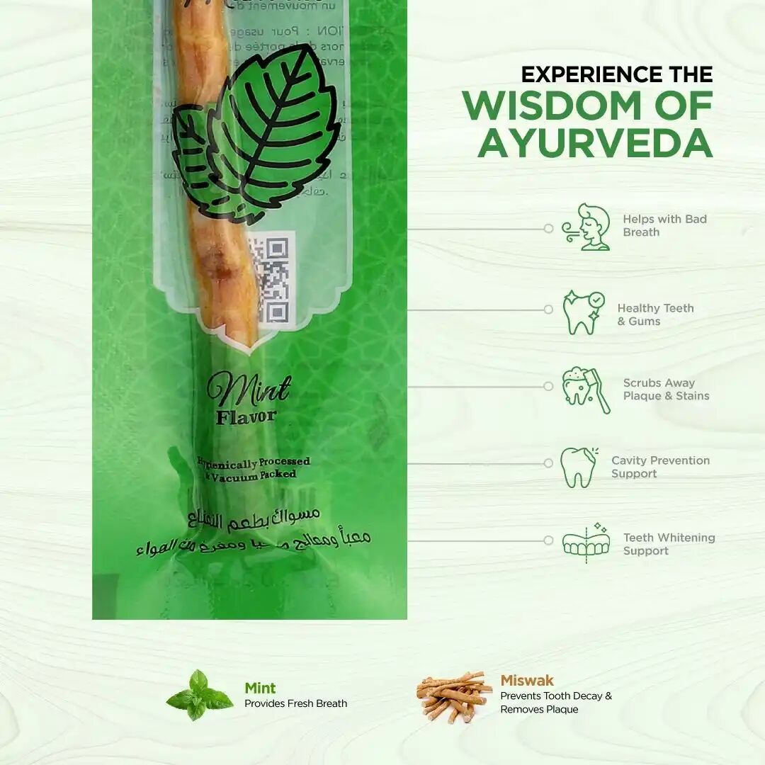 Bâtonnets De Miswak Naturels Sewak Pour Les Dents, Paquet De 24 Brosse À Dents À Mâcher