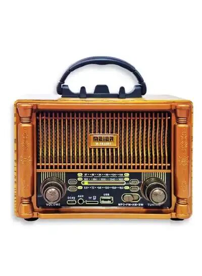 Radio Portable Rétro Bluetooth Fm/am/sw - Batterie Rechargeable + Lecteur Usb/tf