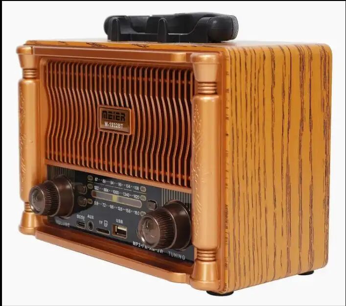 Radio Portable Rétro Bluetooth Fm/am/sw - Batterie Rechargeable + Lecteur Usb/tf