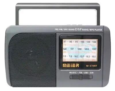 Radio Portable Am/fm/sw Bluetooth Avec Lecteur Mp3 Et Carte Tf Rechargeable