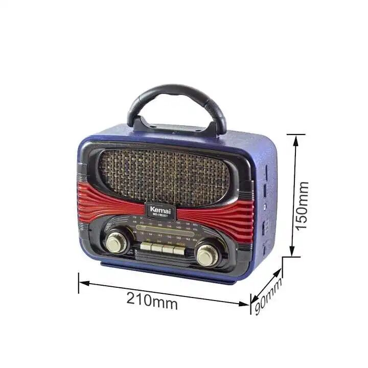 Radio Style Rétro Lecteur Mp3 Sans Fil Usb/sd/aux/bluetooth 5. 0