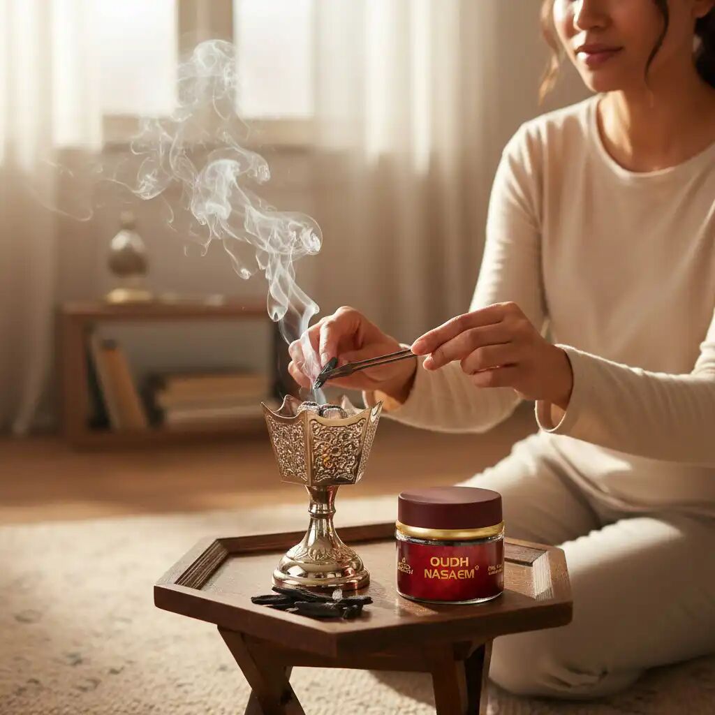 Oudh Nasaem Bakhoor - Ambre - Musc - Résine Parfumée thumbnail 3