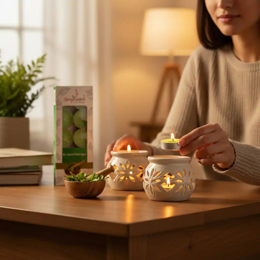 Lot 10 Pc : Bougies Chauffe-plat- Aromathérapie thumbnail 4