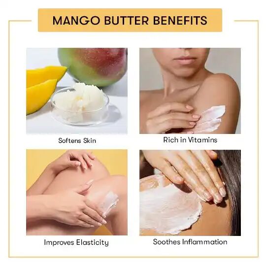 Beurre De Mangue Naturel - 100% Pur & Multifonctions 1 Kilo Riche En Vitamine A, D, E, F