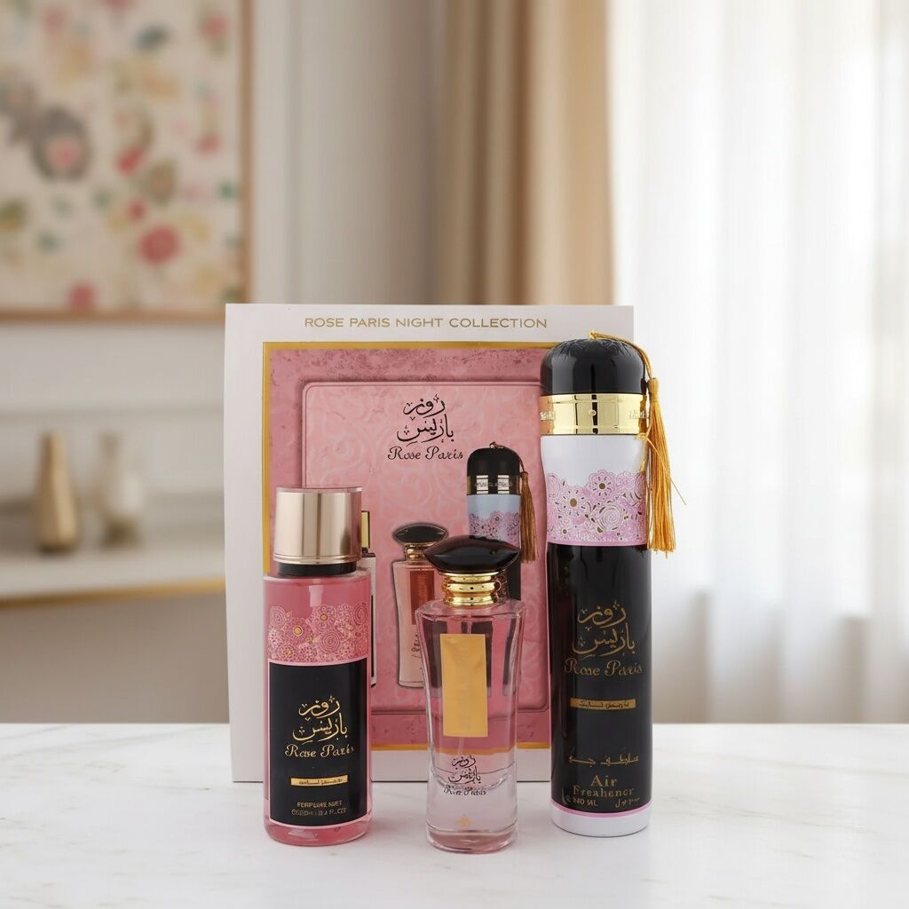 Coffret Cadeau 3 Pièces Rose Paris Night  