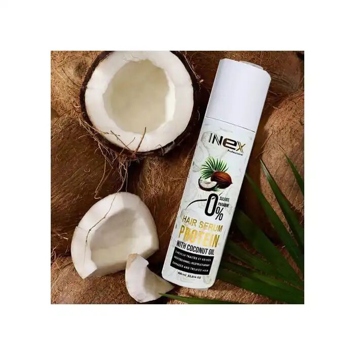 Sérum Capillaire à l’Huile de Coco - Réparation Cheveux Abîmés, Sans Sulfates ni Parabènes
