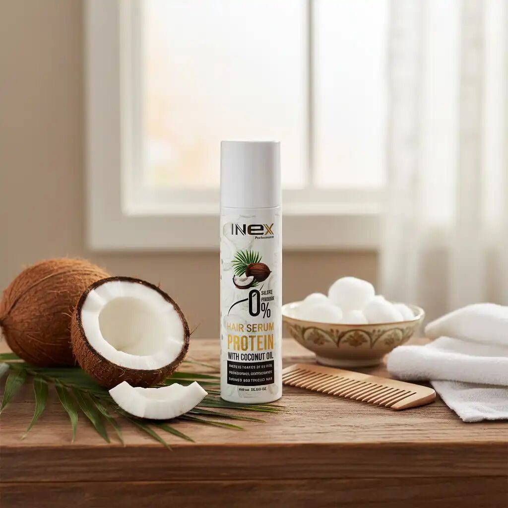 Sérum Capillaire À L’huile De Coco - Réparation Cheveux Abîmés, Sans Sulfates Ni Parabènes thumbnail 3