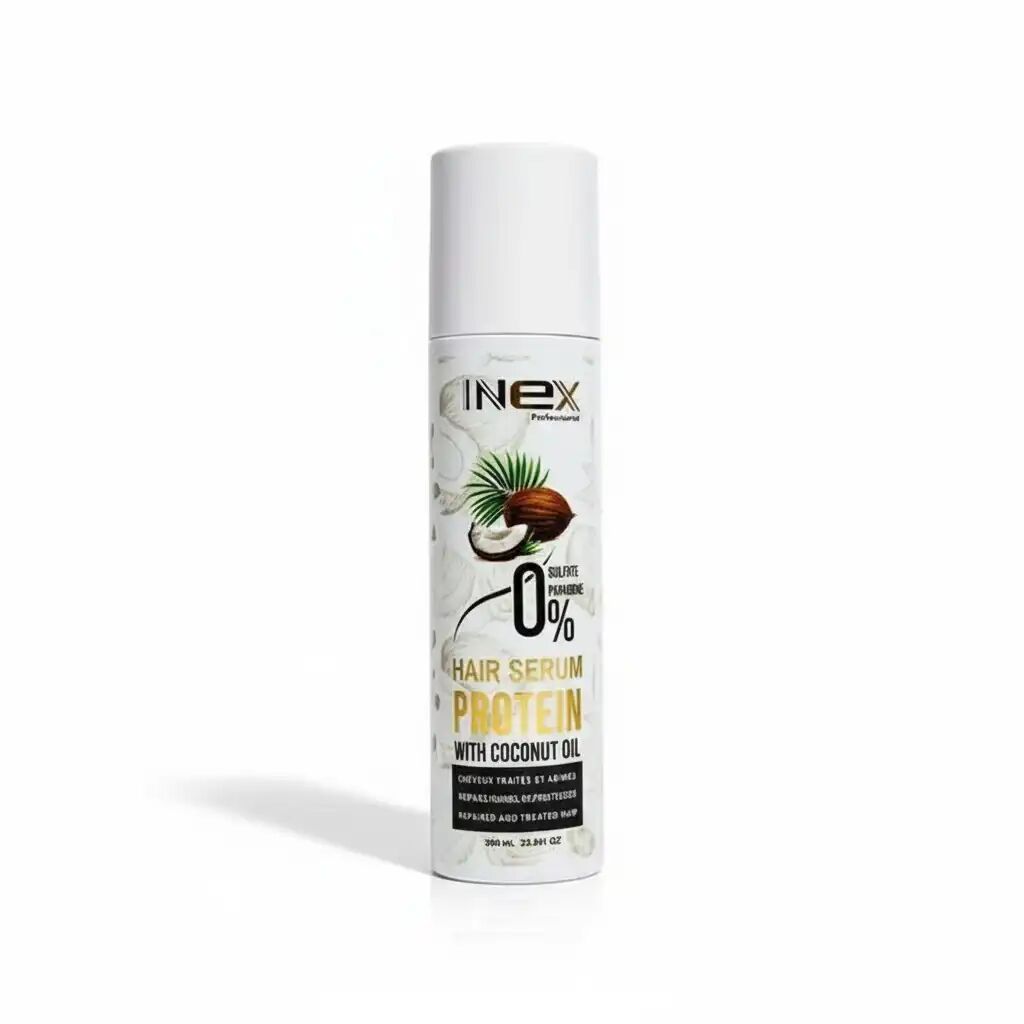 Sérum Capillaire à l’Huile de Coco - Réparation Cheveux Abîmés, Sans Sulfates ni Parabènes