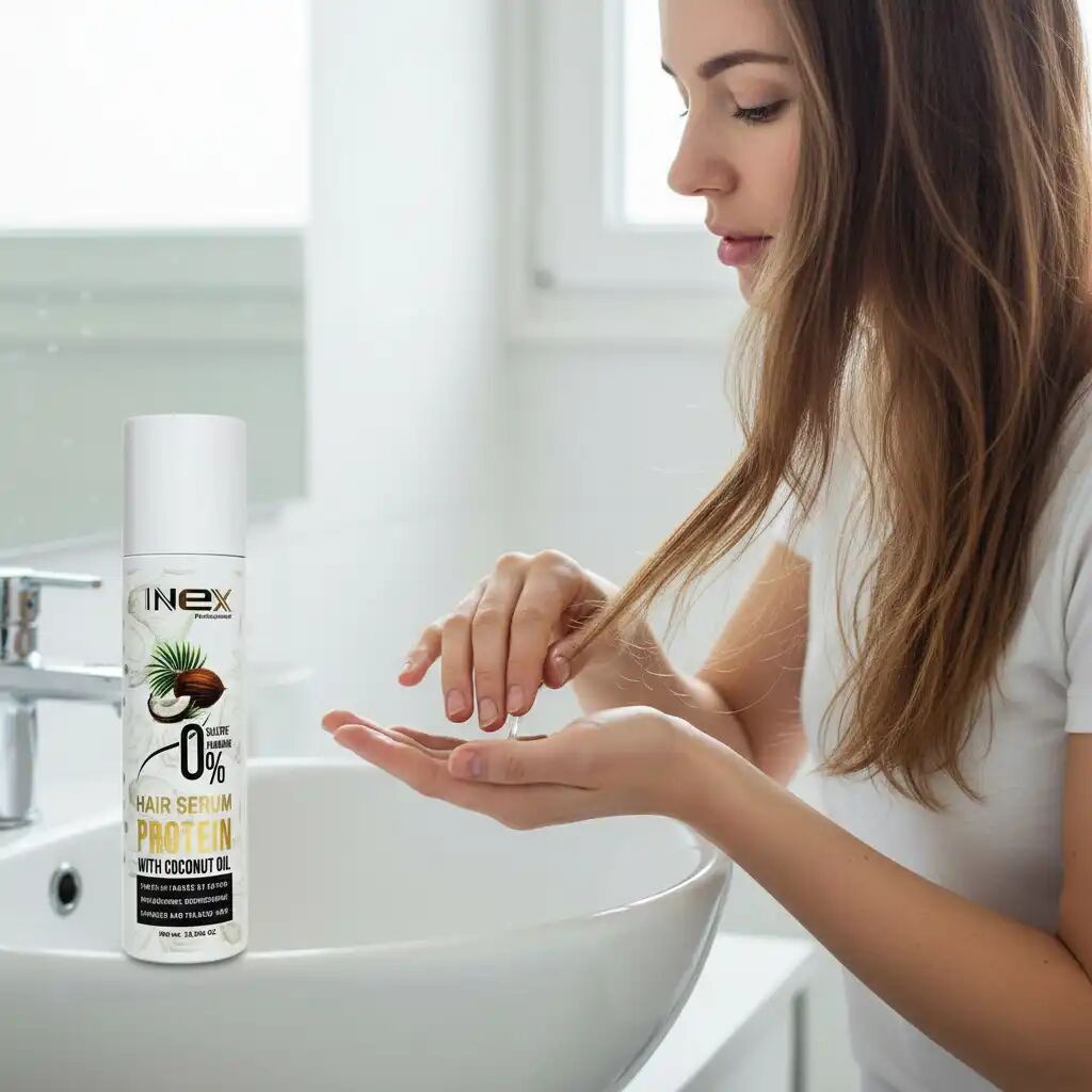 Sérum Capillaire À L’huile De Coco - Réparation Cheveux Abîmés, Sans Sulfates Ni Parabènes thumbnail 4