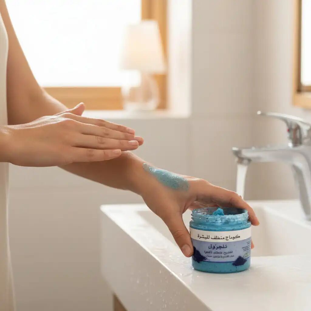 Gommage Corporel Nila Bleu à l’Aloe Vera - Exfoliant thumbnail 4