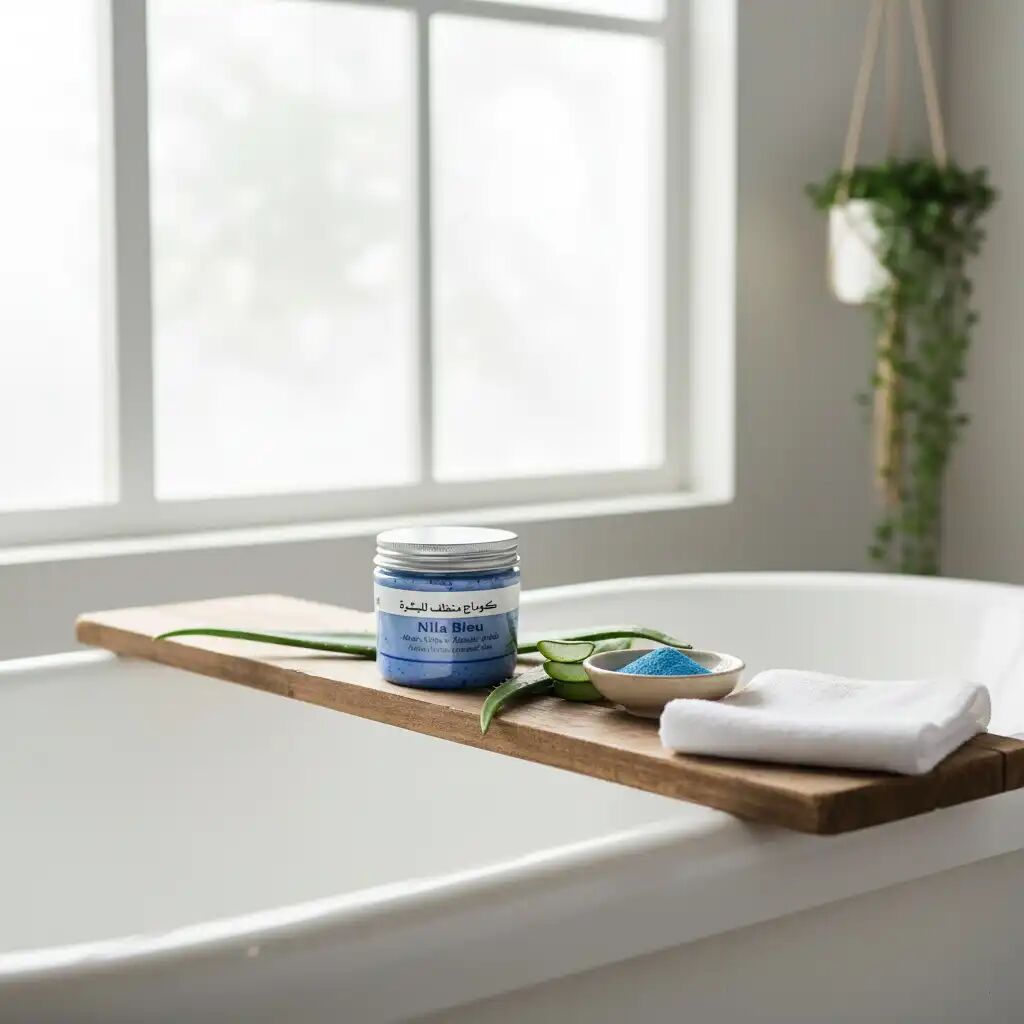 Gommage Corporel Nila Bleu à l’Aloe Vera - Exfoliant thumbnail 3
