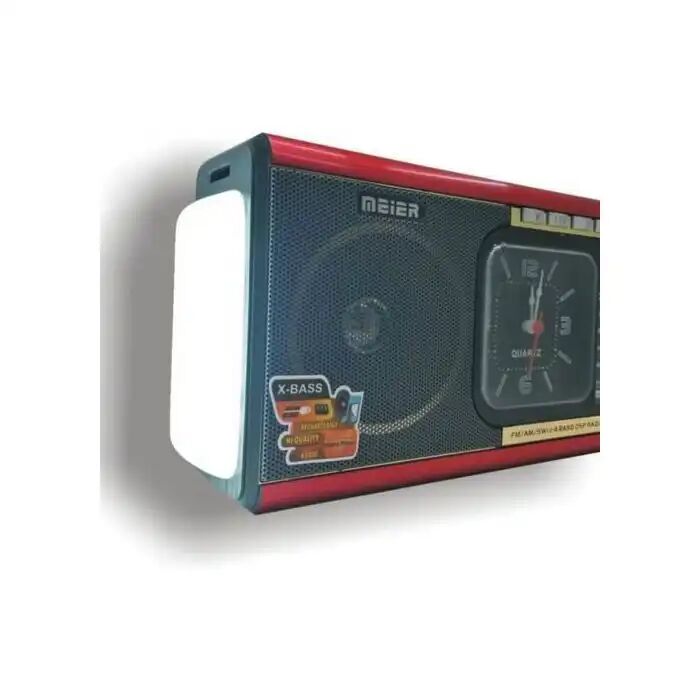 Radio Portable Lampe, Rechargeable, Mp3, Usb, Sd, Aux, Tf, Fm, Am, Sw, Lampe Poche Et Horloge thumbnail 3