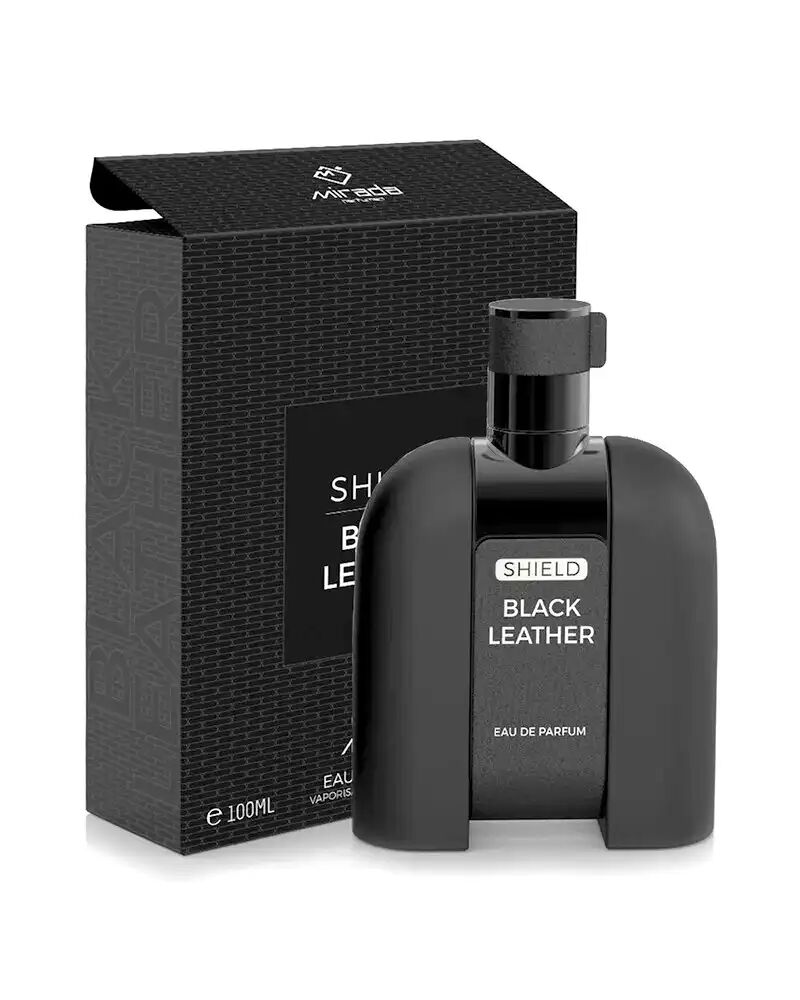 Shield Black Leather Homme