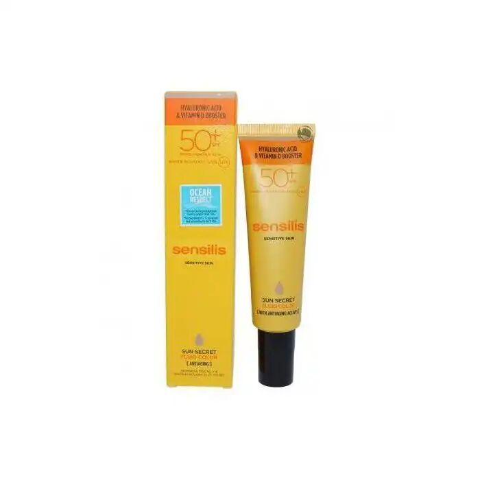 Ecran Solaire Teinté - Sun Secret Fluide - Spf 50+ - 50ml - Anti-âge - Hydratation