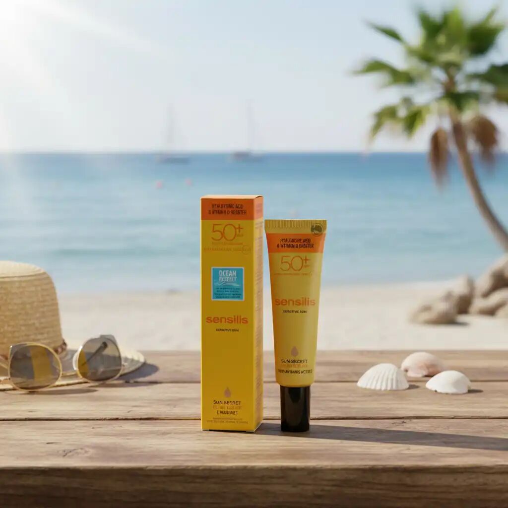 Ecran Solaire Teinté - Sun Secret Fluide - Spf 50+ - 50ml - Anti-âge - Hydratation