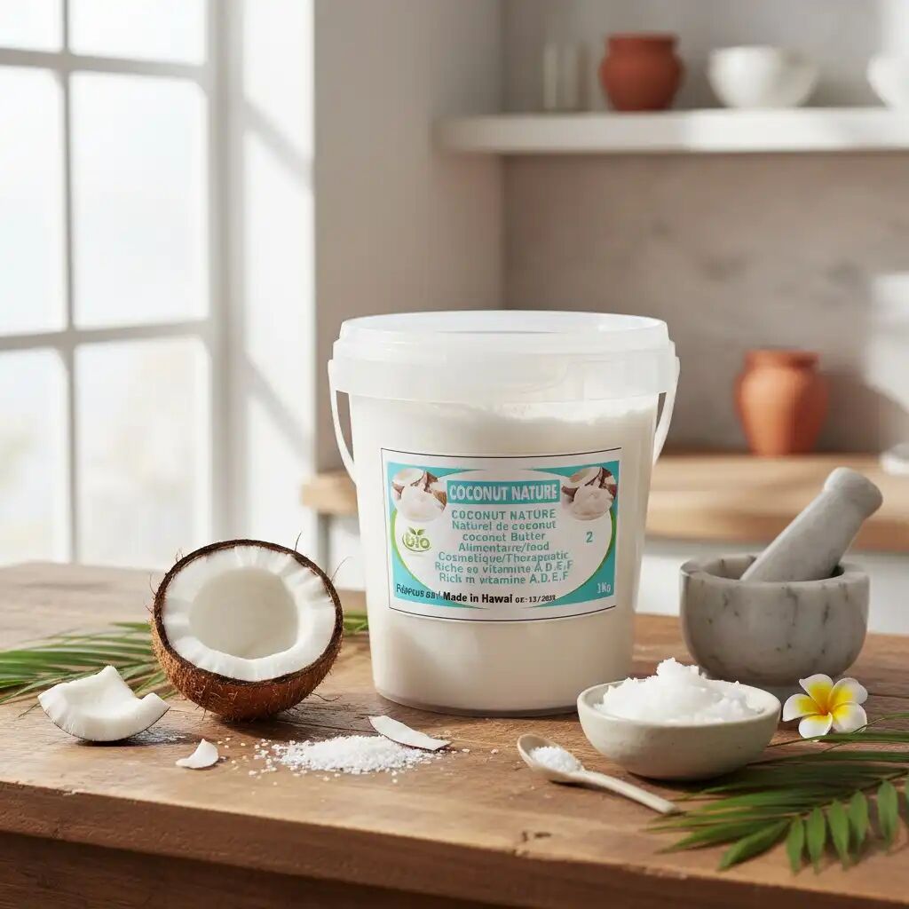 Beurre De Noix De Coco Vierge Bio  - Usage Alimentaire Et Cosmétique