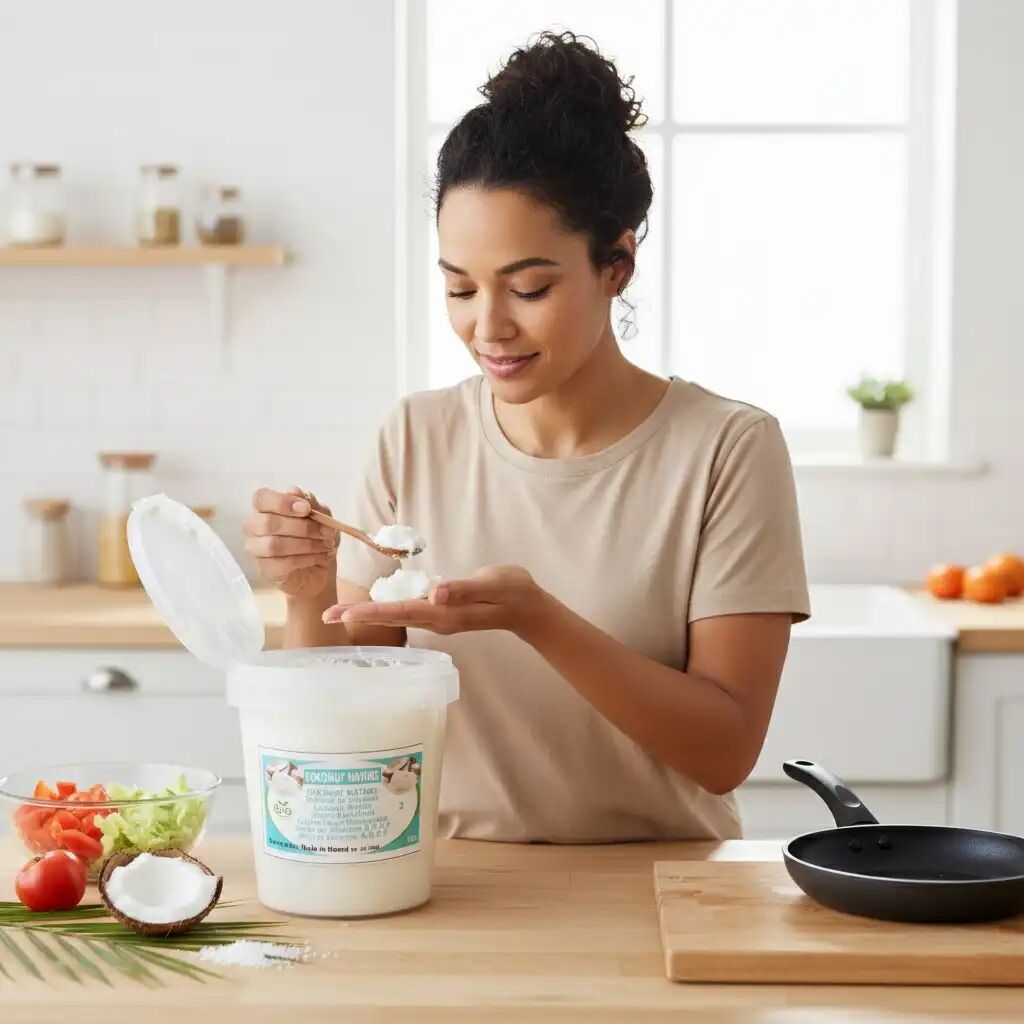 Beurre De Noix De Coco Vierge Bio - Usage Alimentaire Et Cosmétique thumbnail 4
