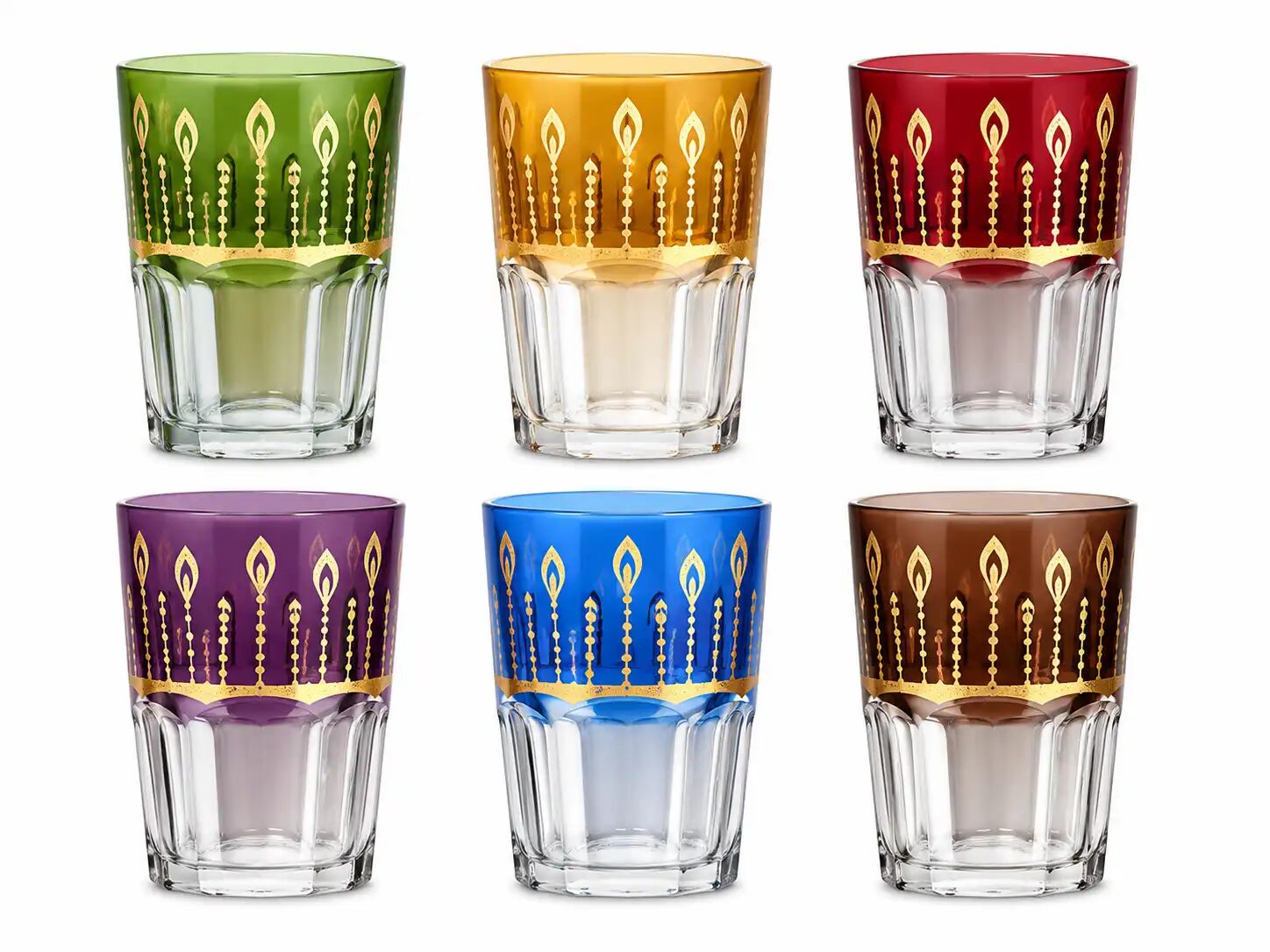 Verres À Thé Marocains Colorés – 6 Verres
