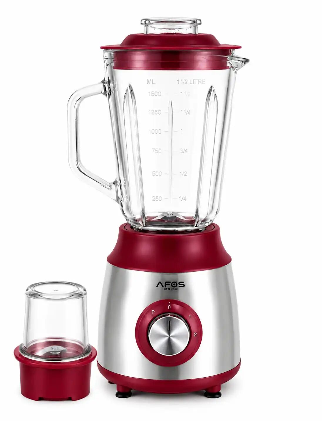 Blender Funky 250 W Avec Bol En Verre 1,5 L & Moulin – 6 Lames En Inox