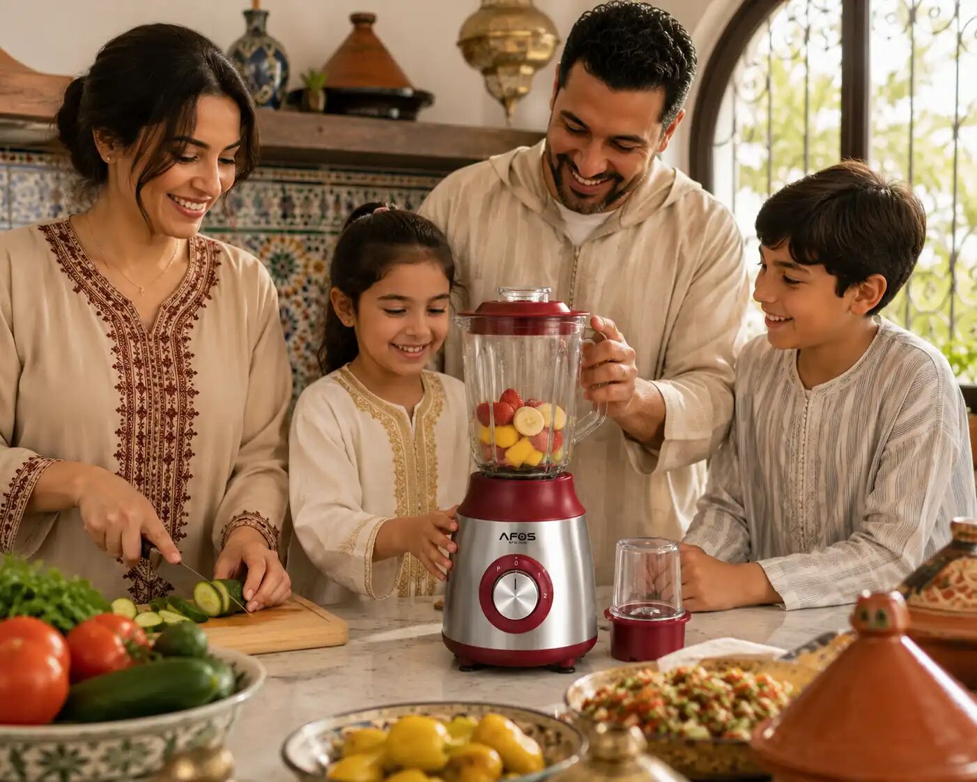 Blender Funky 250 W Avec Bol En Verre 1,5 L & Moulin – 6 Lames En Inox