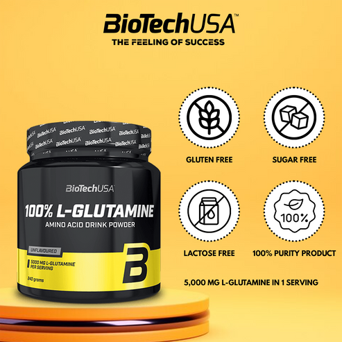 L-glutamine Pure En Poudre – Goût Neutre