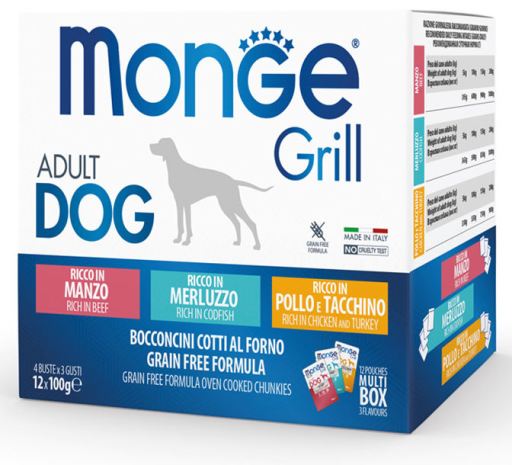 Multi Pouches Pour Chiens Adultes Boeuf/poisson/poulet Et Dinde