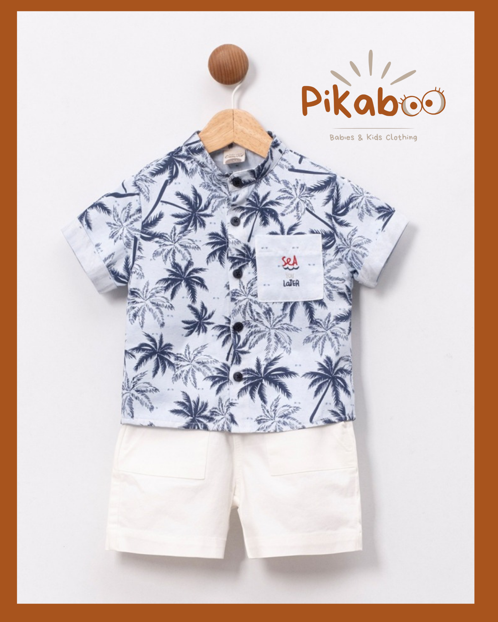 Ensemble Short Et Chemise Palmiers “sea You Later”