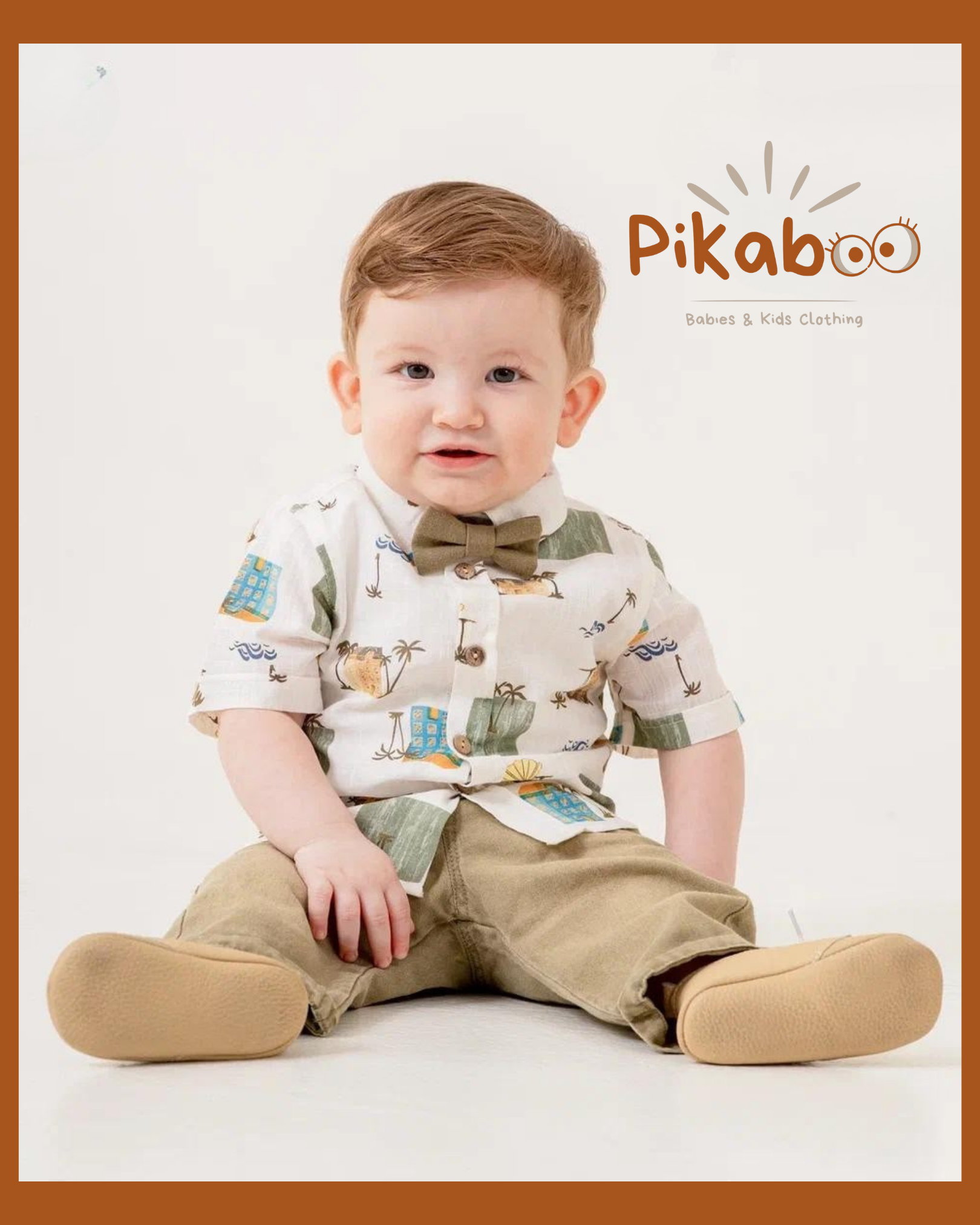 Tenue Petit Gentleman À Nœud Papillon Et Chemise À Motif