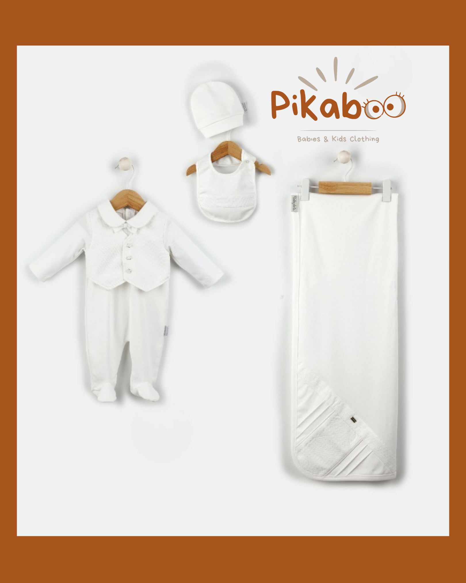 Coffret De Naissance 4 Pièces Avec Mouffles Et Couverture Épaisse