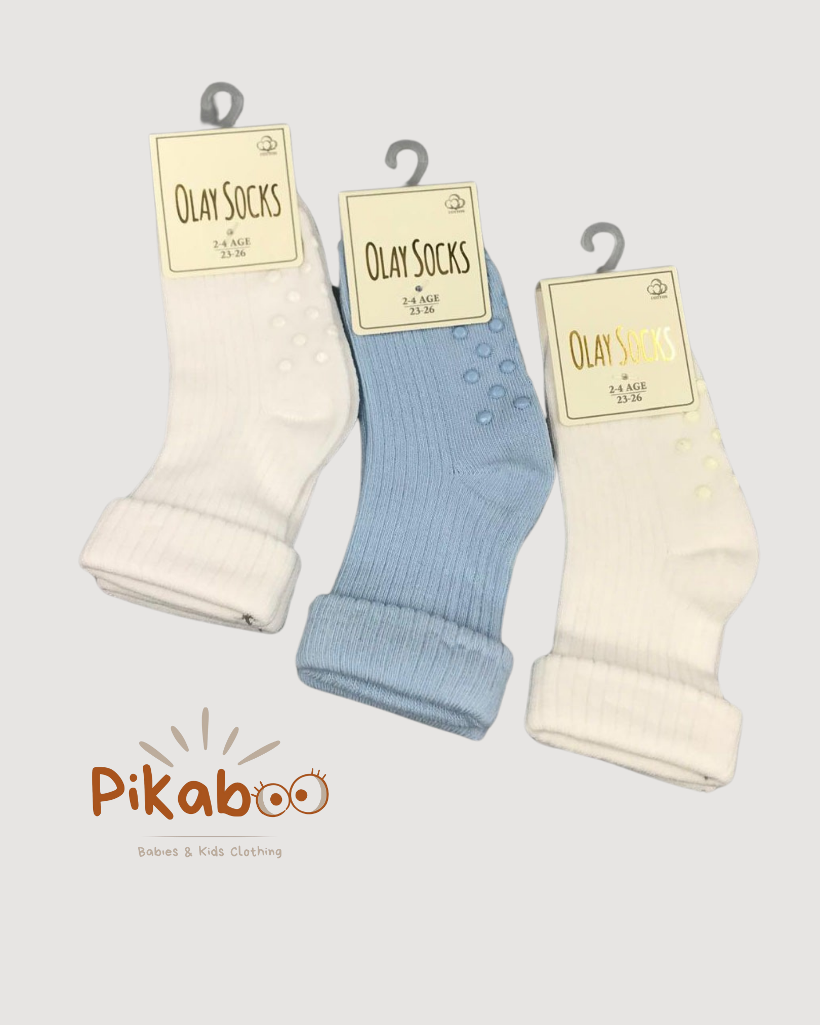 Chaussettes Antidérapantes Unies Motif Étoiles Garçons