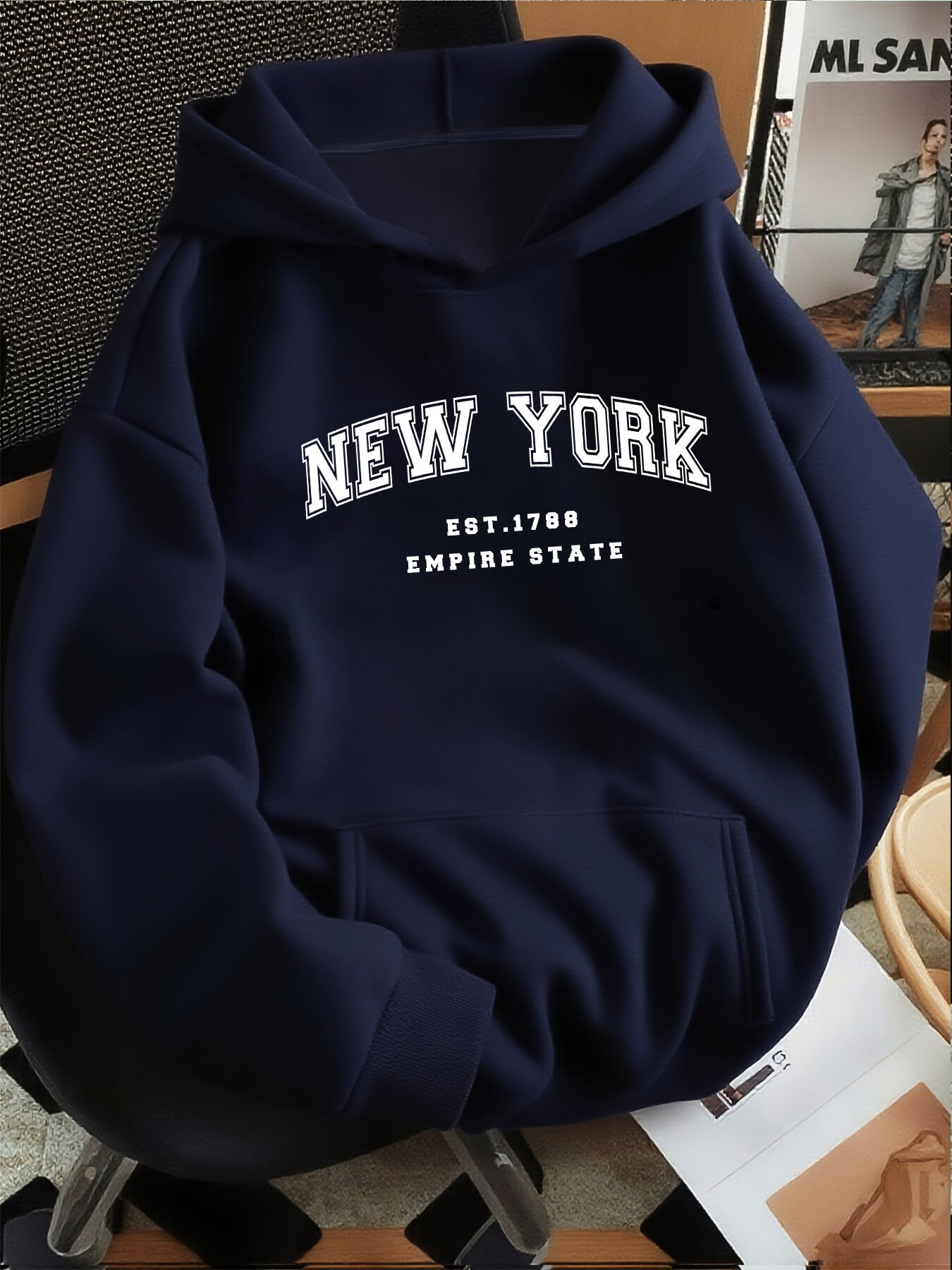 Sweat À Capuche Tendance New York Pour Tenue Décontractée, Extérieur, Quotidienne, Fêtes