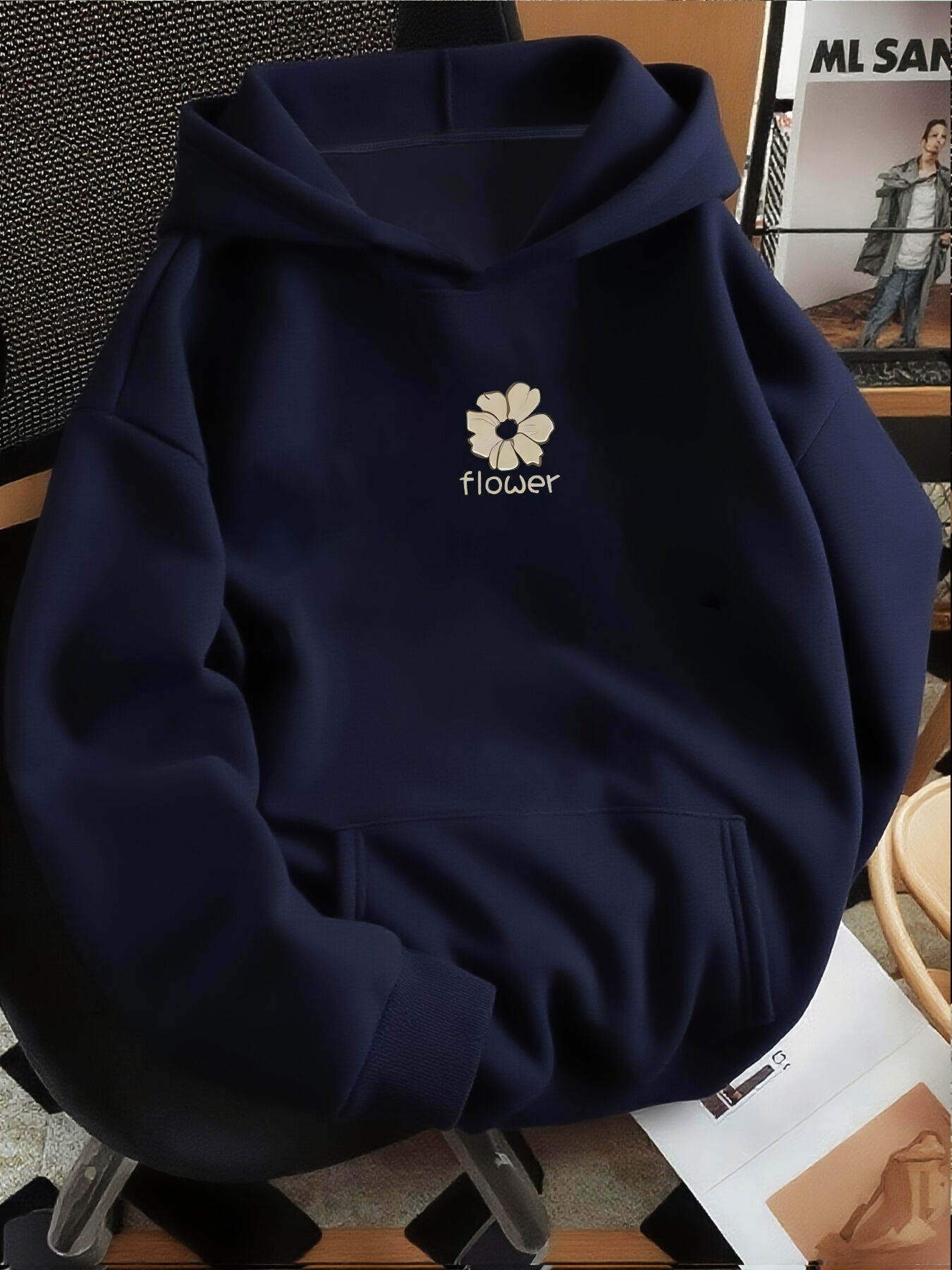 Nouveau Sweatshirt Flower Avec Imprimé Exquis, Tendance, Décontracté, Extérieur, Quotidie