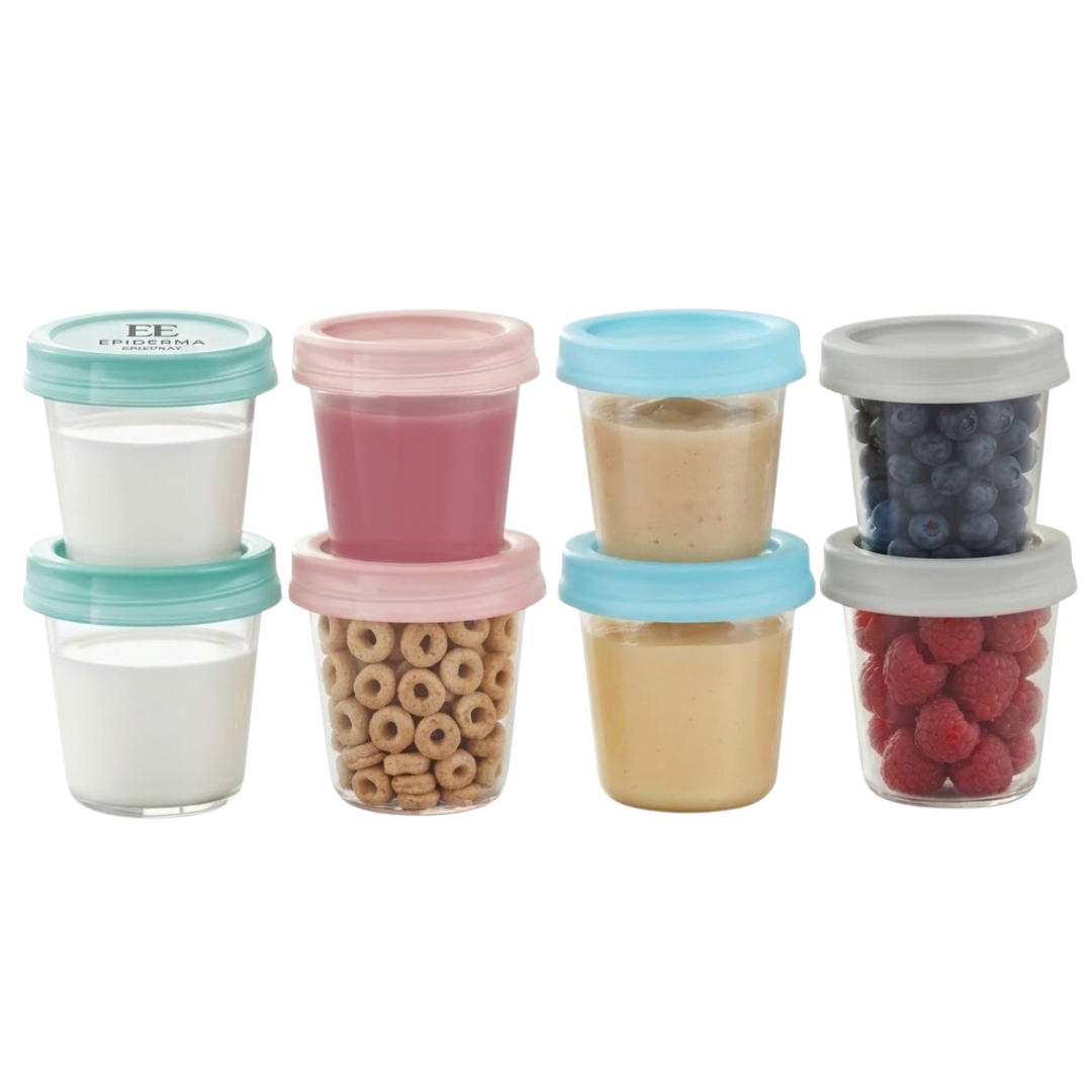 Pots De Conservation Pour Lait & Snack 180ml X 8 Pots