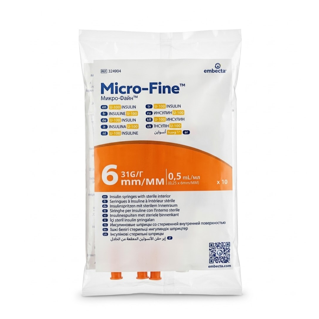 Micro-fine Plus Seringue A Insuline Sachets 10pcs