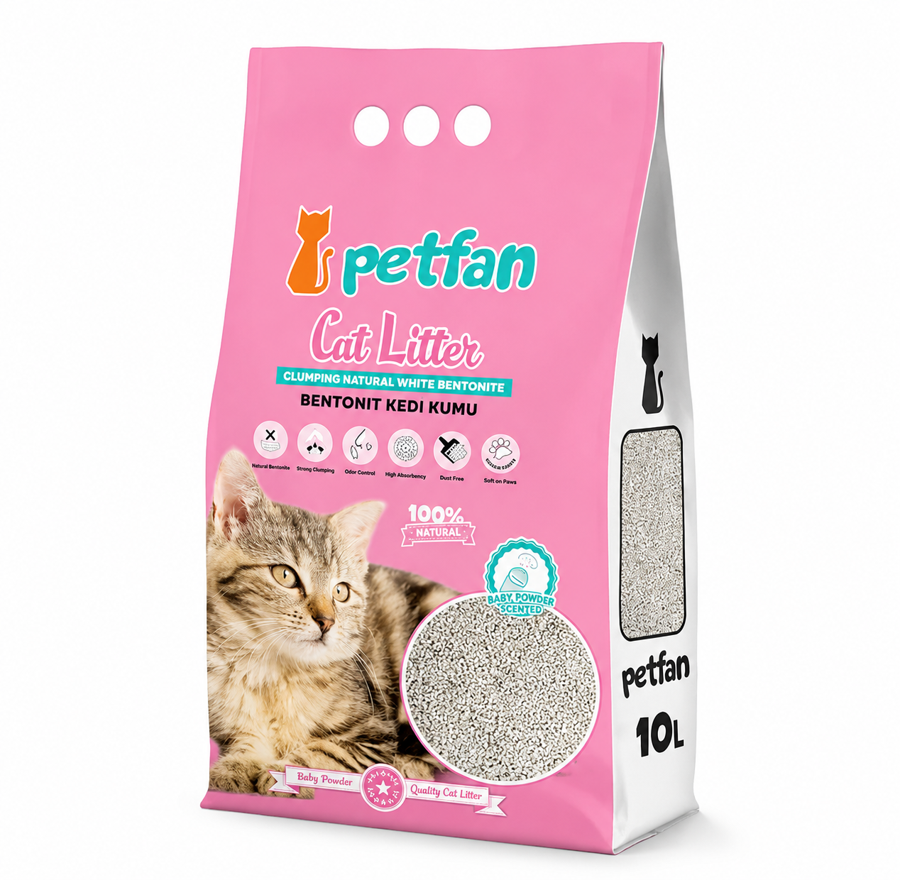 Litière Pour Chat Agglomérante Parfum Baby Powder