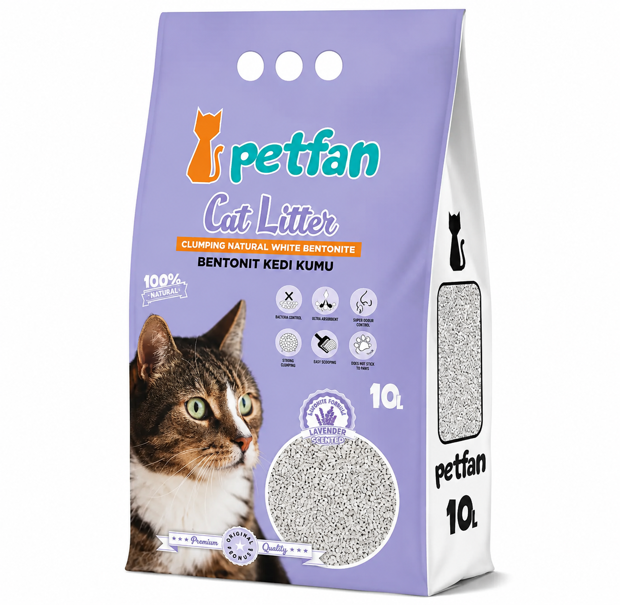 Litière Pour Chat Agglomérante Parfum Lavender