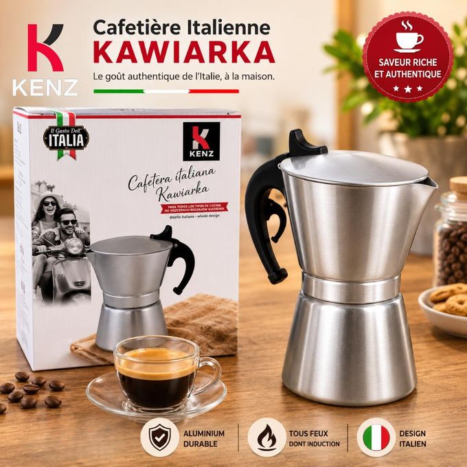 Cafetière Italienne 4 Tasses En Aluminium Alimentaire - Gn-616/4cup