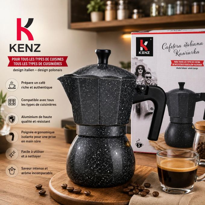 Cafetière Italienne 3 Tasses Effet Pierre, Lpa-864/3cup