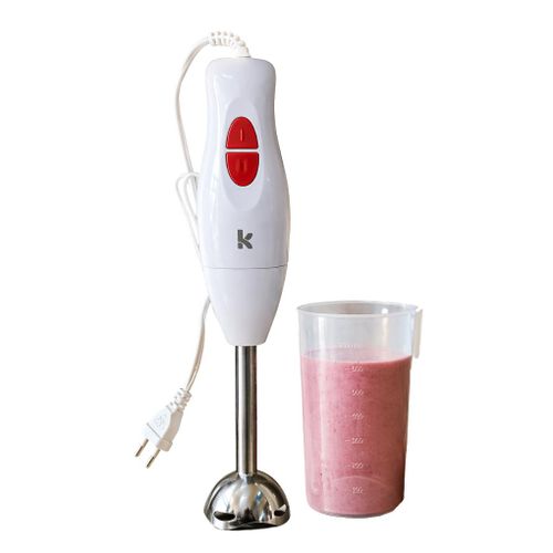 Mixeur Plongeant 2 En 1 Double Vitesse 300w, Lame Inox + Gobelet Doseur - Wq-7618