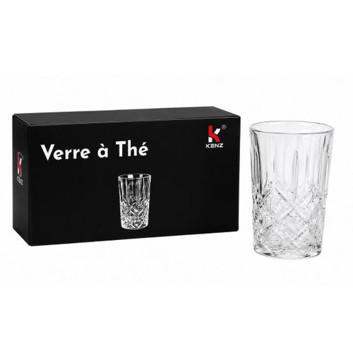 Set De 6 Verres À Thé En Verre Transparent Motif Relief Élégant - Ore-5134