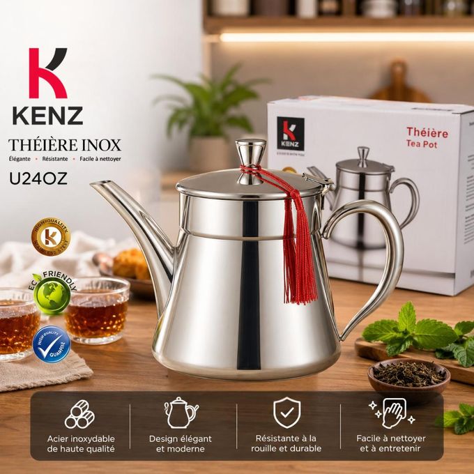 Théière En Acier Inoxydable 24 Oz Avec Filtre Intégré - Zg-24 thumbnail 3