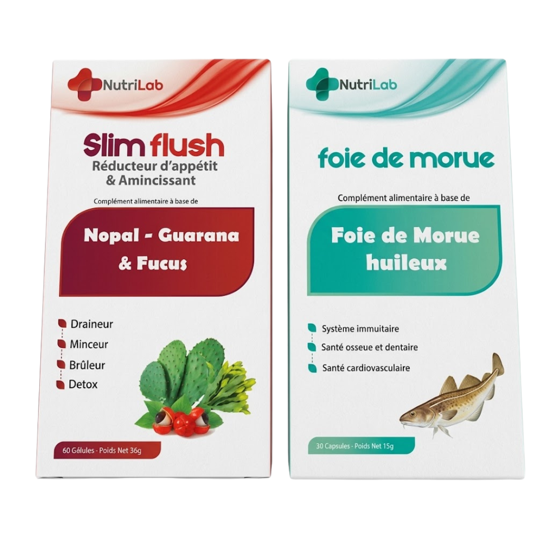 Slim Flush 60 Gélules foie De Morue 30 Gélules Pack