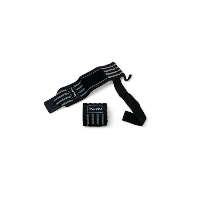 Pack De Musculation Avec Ceinture Lombaire, Straps Et Bandes De Genoux – Noir thumbnail 2