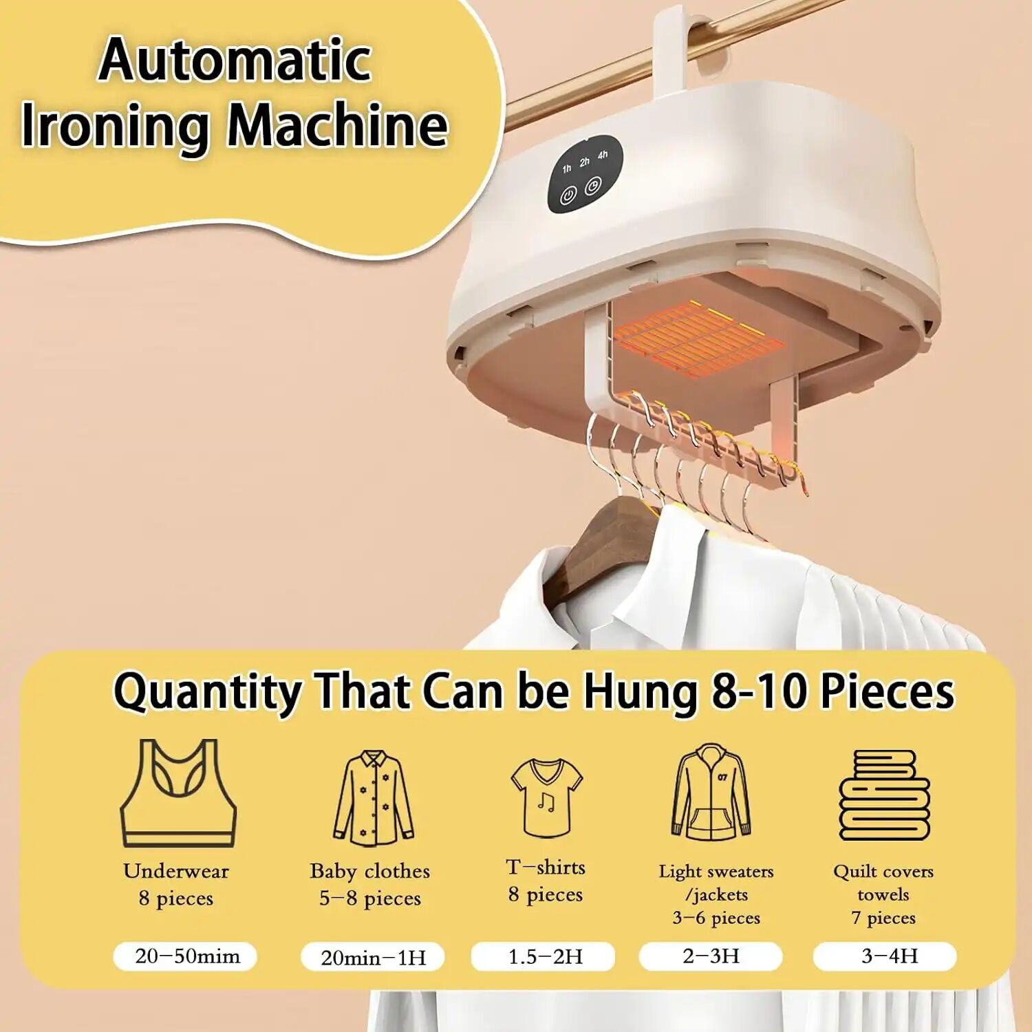 Défroisseur Électrique Suspendu À Circulation D'air Chaud – Design & Couleur Aléatoire